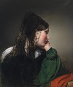 Friedrich von Amerling_1887_Mädchen im Profil mit schwarzer Mantille.jpg